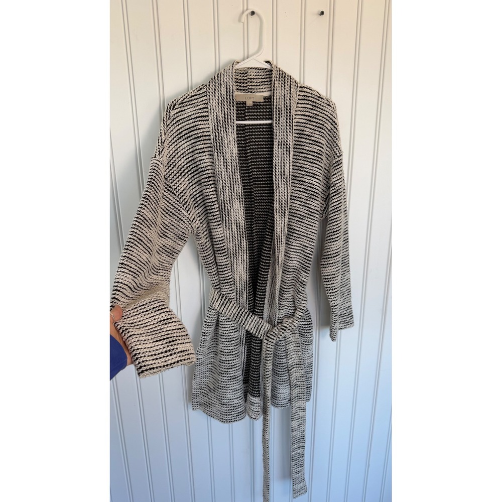 Loft robe chunky cardigan tie warm chic casual loungewear jacket long sweater